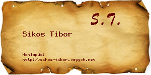 Sikos Tibor névjegykártya