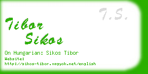 tibor sikos business card